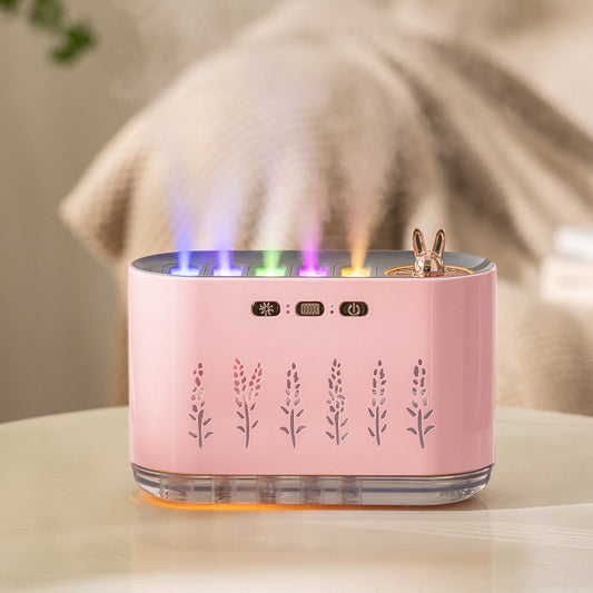 Pink Dynamic Color Changing Humidifier - Sound Control & Auto Shut-Off