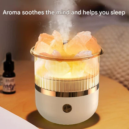 Crystal Humidifier with LED Light - Aromatherapy Diffuser for Home Relaxation(white)