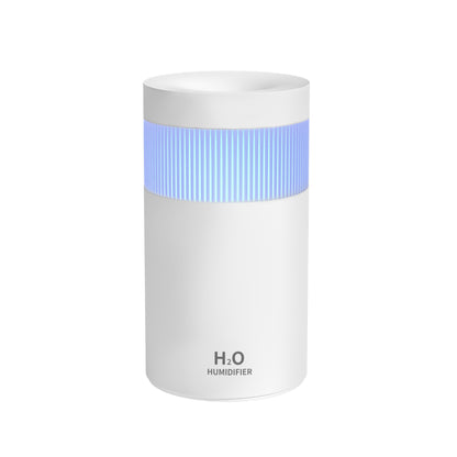 2-Piece White Mini Desktop Humidifier - Portable Mist Maker for Home and Car Use
