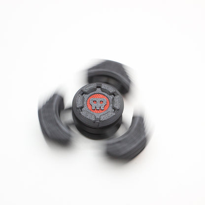 Two Sci-Fi Triangular Keychain Fidget Spinner - 3D Printed EDC Stress Relief Toy(white)