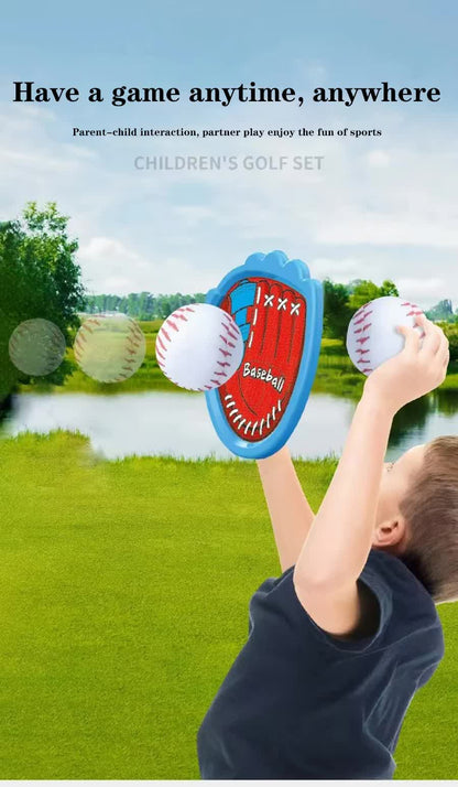 LED Light Up Toss and Catch Game Set - 2 Glowing Pink Paddles & 3 Sticky Rugby - Fun Outdoor Beach & Camping Toy for Kids & Adults - Includes Mesh Storage Bag