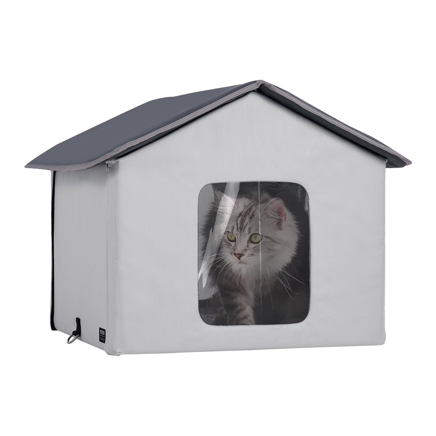 VEVOR Heated Cat House – 30W Outdoor Waterproof Cat Shelter with Thermostat & Insulated Design (600D Oxford Cloth)