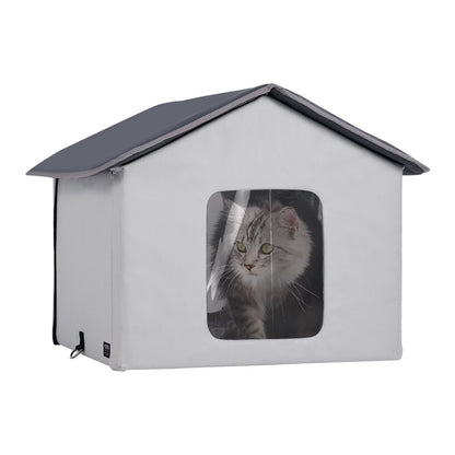 VEVOR Heated Cat House – 30W Outdoor Waterproof Cat Shelter with Thermostat & Insulated Design (600D Oxford Cloth)