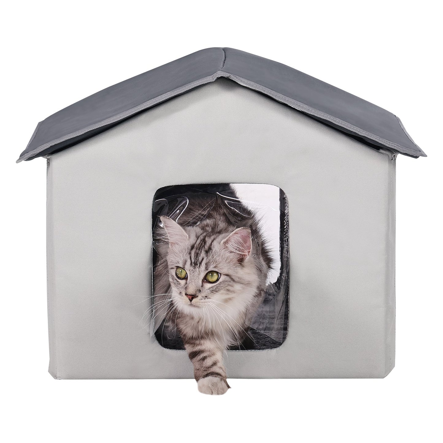 VEVOR Heated Cat House – 30W Outdoor Waterproof Cat Shelter with Thermostat & Insulated Design (600D Oxford Cloth)