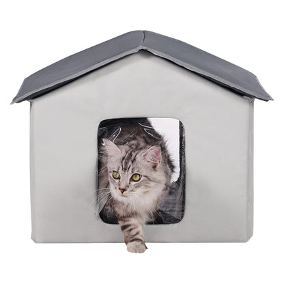 VEVOR Heated Cat House – 30W Outdoor Waterproof Cat Shelter with Thermostat & Insulated Design (600D Oxford Cloth)