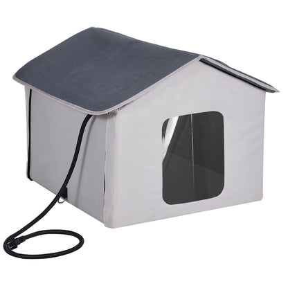 VEVOR Heated Cat House – 30W Outdoor Waterproof Cat Shelter with Thermostat & Insulated Design (600D Oxford Cloth)