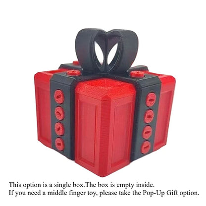 Screw-On Pop-Up Surprise Toys 3D Printer Toys Middle Finger Boxed Pranks Sculptures & Figurines Gift Box Decorations Printed