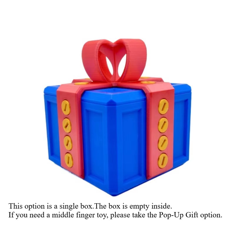 Screw-On Pop-Up Surprise Toys 3D Printer Toys Middle Finger Boxed Pranks Sculptures & Figurines Gift Box Decorations Printed