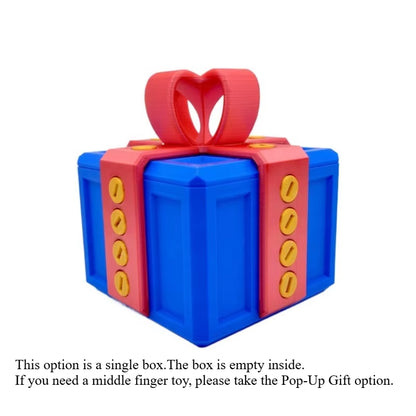 Screw-On Pop-Up Surprise Toys 3D Printer Toys Middle Finger Boxed Pranks Sculptures & Figurines Gift Box Decorations Printed