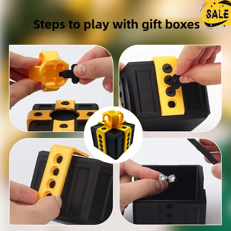 Screw-On Pop-Up Surprise Toys 3D Printer Toys Middle Finger Boxed Pranks Sculptures & Figurines Gift Box Decorations Printed